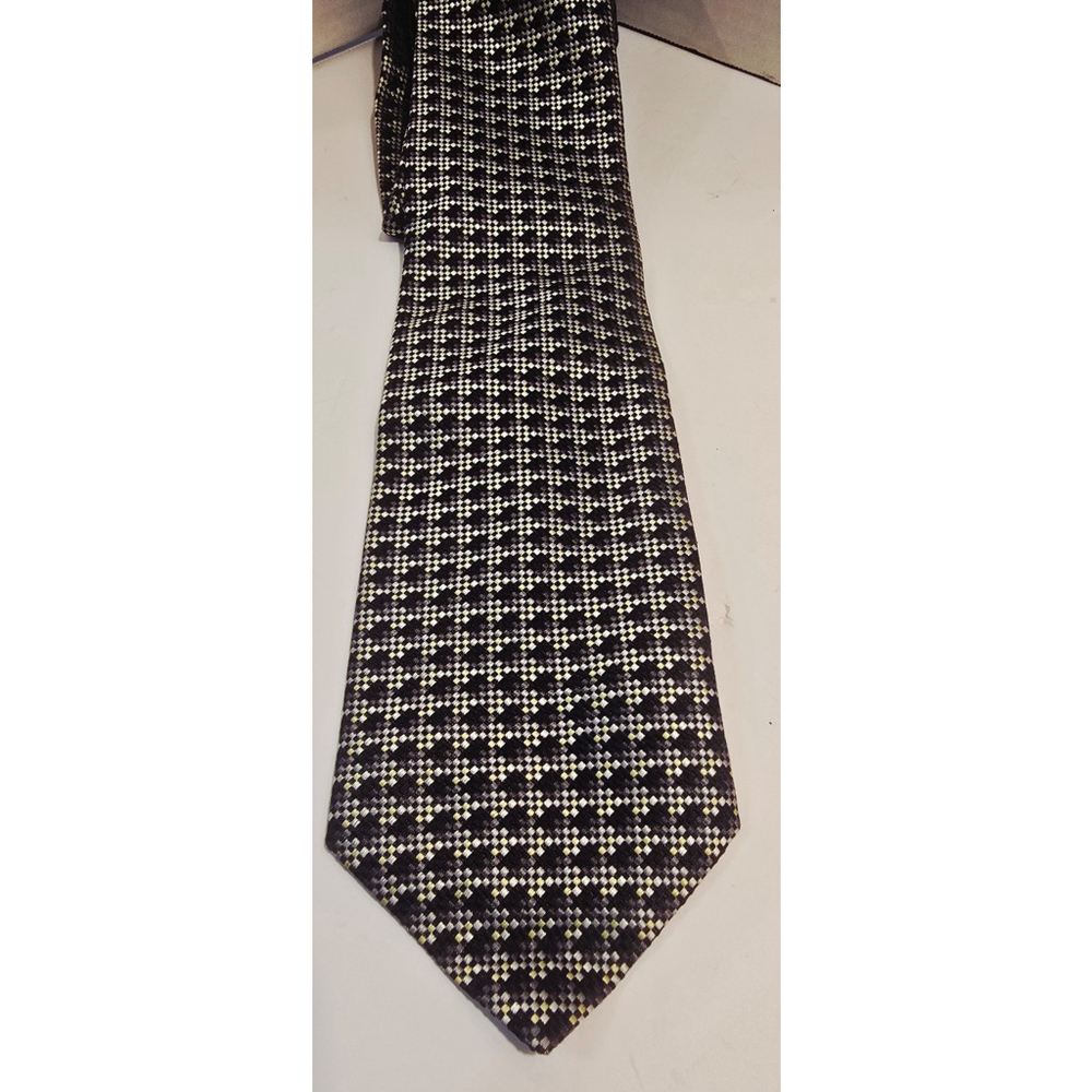 Tie mens black and white Geoffrey Beene